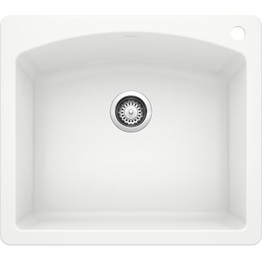 Click here to see Blanco 440211 Blanco 440211 Diamond Silgranit II Dual Mount Single-Bowl Sink (White)