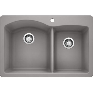Click here to see Blanco 440214 Blanco 440214 Diamond Metallic Gray 1-3/4 Basin Silgranit Kitchen Sink