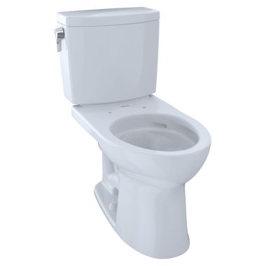 Click here to see Toto CST454CUFG#01 Toto Drake II 1G Two-Piece Elongated 1.0 GPF Universal Height Toilet with CeFiONtect, Cotton White - CST454CUFG#01