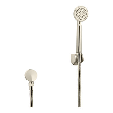 Click here to see Toto TS400F41#PN TOTO Transitional Collection Series B 3in Single-Spray Hand Shower with Rubber Nozzles, 2.5 GPM, Polished Nickel - TS400F41#PN
