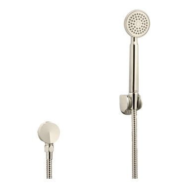 Click here to see Toto TS400FL41#PN TOTO Transitional Collection Series B 3in Single-Spray Hand Shower with Rubber Nozzles, 2.0 GPM, Polished Nickel - TS400FL41#PN