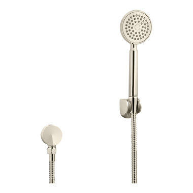 Click here to see Toto TS400FL51#PN TOTO Transitional Collection Series B 4in Single-Spray Hand Shower with Rubber Nozzles, 2.0 GPM, Polished Nickel - TS400FL51#PN