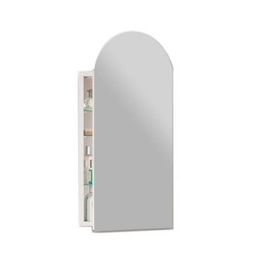 Click here to see Jensen 52WH244PA Jensem Metro Arch White 31-1/4in Medicine Cabinet with Beveled Mirror, Concealed Hinges, Adjustable Glass Shelves - 52WH244PA 