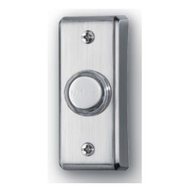 Click here to see Broan SPB69LSN  Broan-NuTone Lighted Rectangular Satin Nickel Pushbutton - SPB69LSN