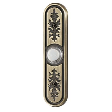 Click here to see Broan SPB64LAB Broan-NuTone Lighted Textured Pushbutton, Polished Brass - PB64LAB
