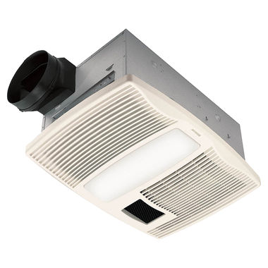 Click here to see Broan QTX110HFLT Broan-NuTone QTX110HFLT 110 CFM Ventilation Fan with Heater and Light