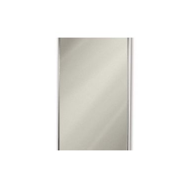 Click here to see Jensen B772193 Jensen Styleline 16-1/8in x 26-1/8in White Medicine Cabinet with Polished Stainless Framed Flat Mirror Door, Reversible Door Swing, Adjustable Shelves - B772193