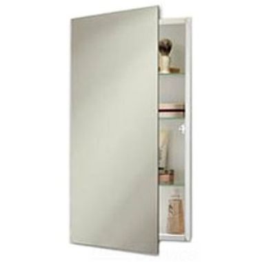 Click here to see Jensen 869P24WH Jensen Ultra White 26in Medicine Cabinet with Frameless Mirror, Reversible Door Swing, Adjustable Shelves - 869P24WH