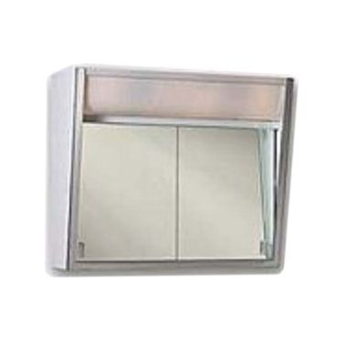 Click here to see Jensen 327LP Jensen Flair 28in x 19in Surface-Mounted Medicine Cabinet with Sliding Polished Edges Mirror Doors - 327LP