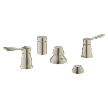 Click here to see Grohe 24033EN0 Grohe Parkfield Two-Handle Vertical Spray Bidet Faucet, Lever Handles, StarLight Brushed Nickel - 24033EN0
