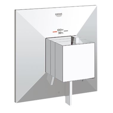 Click here to see Grohe 19793000 Grohe Allure Brilliant Pressure Balance 1-Function Valve Trim, Lever Handle, StarLight Chrome - 19793000