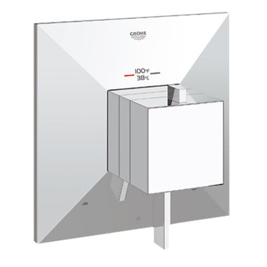 Click here to see Grohe 19794000 Grohe Allure Brilliant Pressure Balance 2-Function Valve Trim, Lever Handle, StarLight Chrome - 19794000