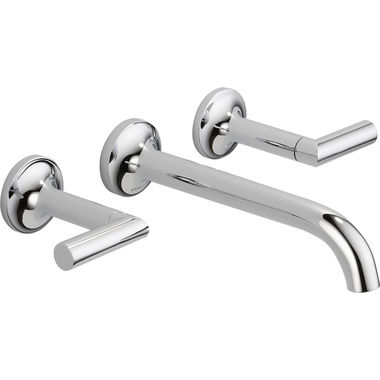 Click here to see Brizo 65875LF-PC Brizo 65875LF-PC Odin Two-Handle Widespread Wall-Mounted Lavatory Faucet