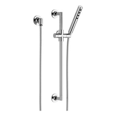 Click here to see Brizo 88775-PC Brizo Odin Single-Function Hand Shower with H2Okinetic, Slide Bar, WaterSense, 1.75 GPM, Polished Chrome - 88775-PC