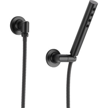 Click here to see Brizo 88875-BL Brizo Odin Single-Function Wall-Mount Hand Shower with H2Okinetic, Stretchable Hose 1.75 GPM, Matte Black - 88875-BL