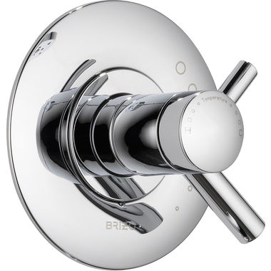 Click here to see Brizo T60075-PC Brizo Odin TempAssure Thermostatic Two-Handle Valve Trim, Lever Handles, Polished Chrome - T60075-PC
