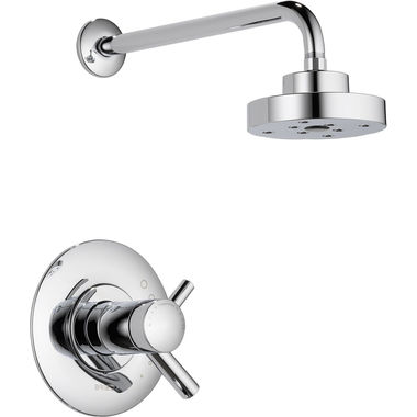 Click here to see Brizo T60275-PC Brizo Odin TempAssure Thermostatic Shower Faucet with Single Function Showerhead, 1.75 GPM, Polished Chrome - T60275-PC