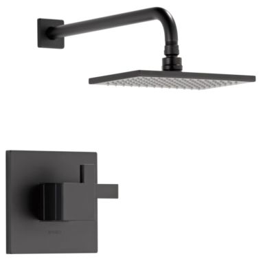 Click here to see Brizo T60280-BL Brizo Siderna TempAssure Thermostatic Shower Faucet with Single Function Raincan Showerhead, 1.75 GPM, Matte Black - T60280-BL
