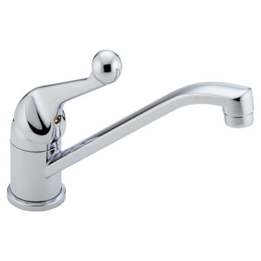 Click here to see Delta 101LF-WF Delta Classic Single Handle Kitchen Faucet, 1-Hole, Chrome - 101LF-WF