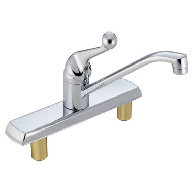 Click here to see Delta 120LF Delta Classic Single Handle Deck-Mounted Kitchen Faucet, Chrome - 120LF
