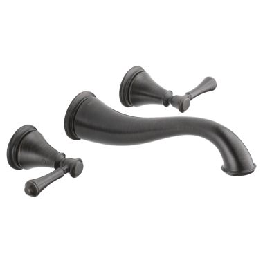 Click here to see Delta 3597LF-RBWL Delta 3597LF-RBWL Cassidy Series Two-Handle Wall-Mounted Lavatory Faucet