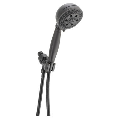 Click here to see Delta 54445-RB-PK Delta H2Okinetic 5-Setting Hand Shower with Adjustable Shower Mount and Stretchable Metal Hose, 1.75 GPM, Dual-Check Valves, Venetian Bronze - 54445-RB-PK