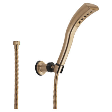 Click here to see Delta 55421-CZ Delta Universal Showering H2Okinetic Single-Setting Wall Mount Hand Shower, 1.75 GPM, Champagne Bronze - 55421-CZ