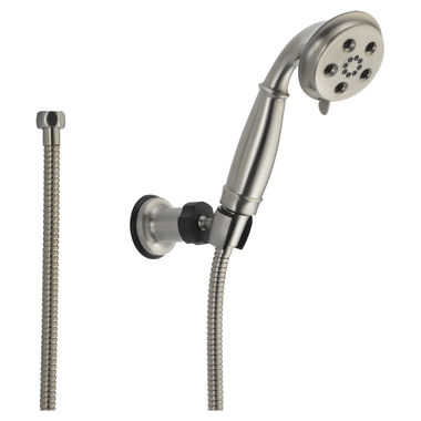 Click here to see Delta 55433-SS Delta Universal Showering H2Okinetic Three-Setting Wall Mount Hand Shower, 1.75 GPM, Stainless - 55433-SS