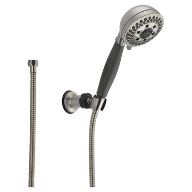 Click here to see Delta 55445-SS Delta Universal Showering H2Okinetic 5-Setting Wall Mount Hand Shower, 1.75 GPM, Stainless - 55445-SS