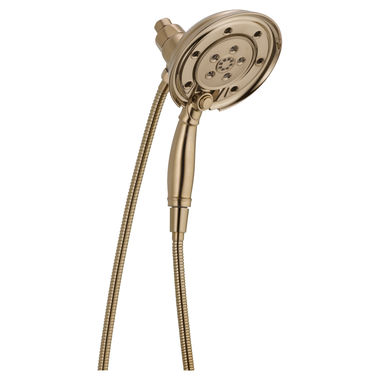 Click here to see Delta 58471-CZ-PK Delta Universal Showering 2.5 GPM In2ition 4-Setting Two-In-One Shower with H2Okinetic Technology, MagnaTite Docking, Champagne Bronze -  58471-CZ-PK