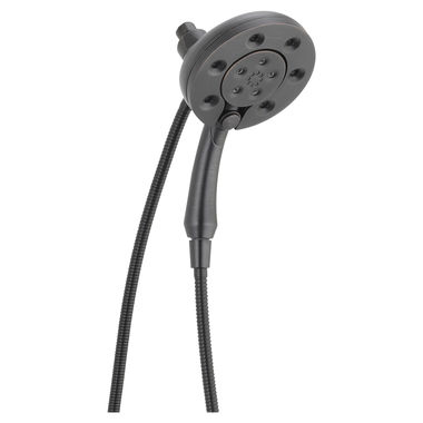 Click here to see Delta 58472-RB Delta Universal Showering In2ition 4-Setting Two-In-One Shower with H2Okinetic Technology, 2.5 GPM, Venetian Bronze - 58472-RB