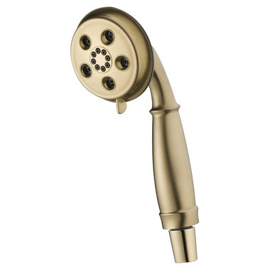 Click here to see Delta 59433-CZ-PK Delta H2Okinetic Three-Setting Hand Shower with Dual Check Valves, WaterSense, ADA, 1.75 GPM, Champagne Bronze - 59433-CZ-PK