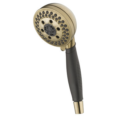 Click here to see Delta 59445-CZ-PK Delta H2Okinetic Five-Setting Touch-Clean Hand Shower with Dual Check Valves, WaterSense, ADA, 1.75 GPM, Champagne Bronze - 59445-CZ-PK