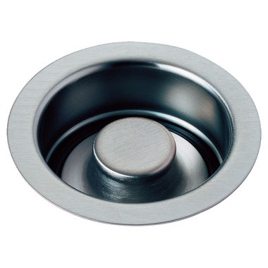 Click here to see Delta 72030-AR Delta Arctic Stainless Kitchen Disposal Flange and Stopper, Brass - 72030-AR