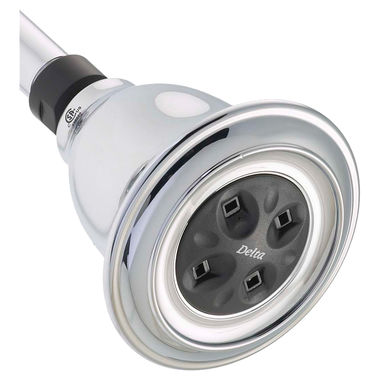 Click here to see Delta 75151 Delta Universal Showering H2Okinetic Water-Amplifying Spray Shower Head, Round, 1.5 GPM, Chrome - 75151