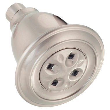 Click here to see Delta 75157SN Delta Universal Showering Traditional Water-Amplifying Shower Head, H2Okinetic Technology, WaterSense Certified, 2.0 GPM, Satin Nickel - 75157SN