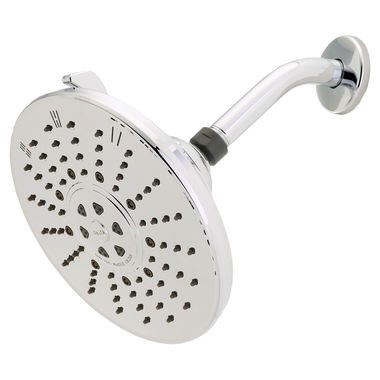 Click here to see Delta 75353 Delta Universal Showering 3-Setting Raincan Shower Head with Touch-Clean Nozzles, Round, 2.5 GPM, Chrome - 75353