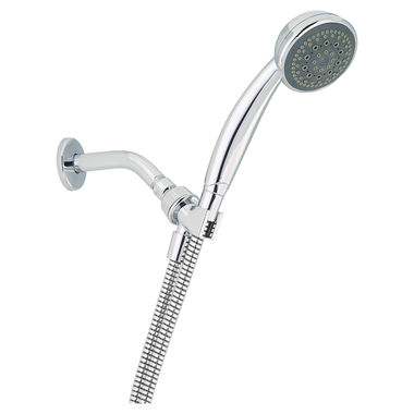Click here to see Delta 75513 Delta Five-Setting Massage Hand Shower with 60in Tangle-Free Flexible Hose and Adjustable Shower Arm, 2.5 GPM, Touch-Clean Nozzles, Chrome - 75513