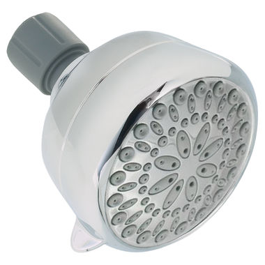 Click here to see Delta 75551 Delta Universal Showering 5-Setting Shower Head with Touch-Clean Nozzles, Round, 2.5 GPM, Chrome - 75551