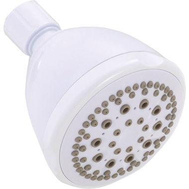 Click here to see Delta 75563WH Delta Universal Showering 5-Setting Shower Head with Touch-Clean Nozzles, Round, 2.5 GPM, White - 75563WH