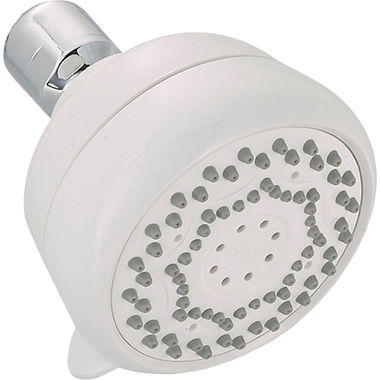 Click here to see Delta 75760WH140 Delta Universal Showering 2.5 GPM 7-Setting Shower Head, 3-3/8in x 3-3/8in x 3-3/8in, Touch-Clean Spray Nozzle, White - 75760WH