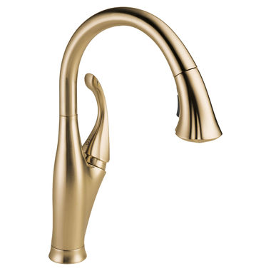 Click here to see Delta 9192-CZ-DST Delta Addison Single Handle Pull-Down Kitchen Faucet, Champagne Bronze - 9192-CZ-DST