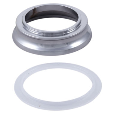 Click here to see Delta RP72712AR Delta Cassidy Arctic Stainless Flange and Gasker for 598LF-MPU, 798LF, 597LF-MPU, and 797LF Cassidy Single-Handle Bathroom Faucets - RP72712AR