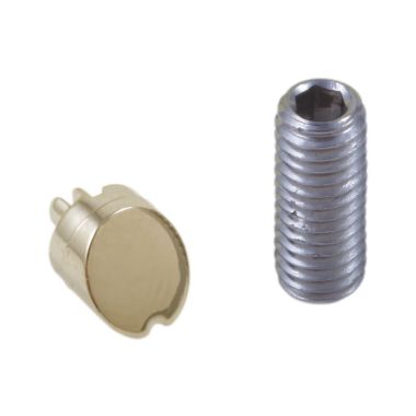 Click here to see Delta RP72561PN Delta Cassidy Polished Nickel Button and Set Screw for H595 Cross Handle, H597 Lever Handle, and H598 French Curve Lever Handle - RP72561PN