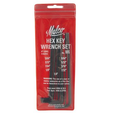 Click here to see Malco W6 MALCO W6 9 PIECE ALLEN WRENCH SET