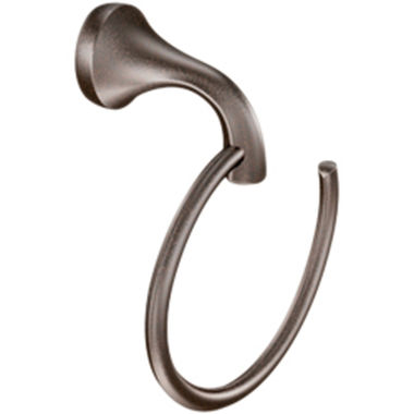Click here to see Moen YB2886ORB Moen Eva Wall Mounted Hand Towel Ring with Mounting Hardware, Zinc Constructed, Oil Rubbed Bronze - YB2886ORB