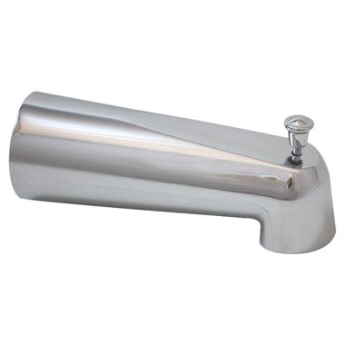 Click here to see Moen 3853 Moen Eva 7-inch Chrome Tub Spout with Pull-Up Diverter, 1/2-inch Connection Size, Slip Fit - 3853