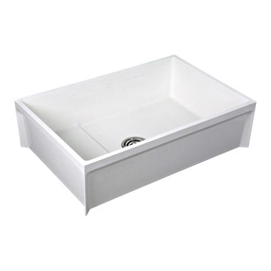 Click here to see Fiat MSB3624100 Fiat 36in x 24in Molded Stone Mop Basin, White - MSB3624100