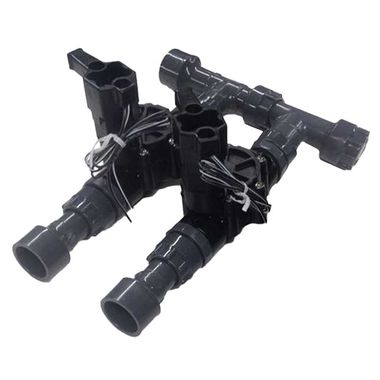 Click here to see Commodity  2-Valve Sprinkler Manifold Setup without Flow Control - Rain Bird 0.75