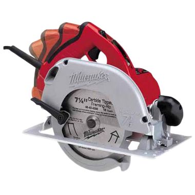 Click here to see Milwaukee 6390-21 Tilt-Lok 6390-21 Double Insulated Corded Circular Saw, 120 V AC/DC, 15 A, 3.25 hp, 7-1/4 in